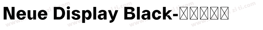 Neue Display Black字体转换